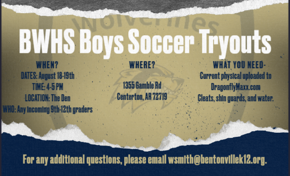 Boys Soccer Tryouts, August 18 & 19