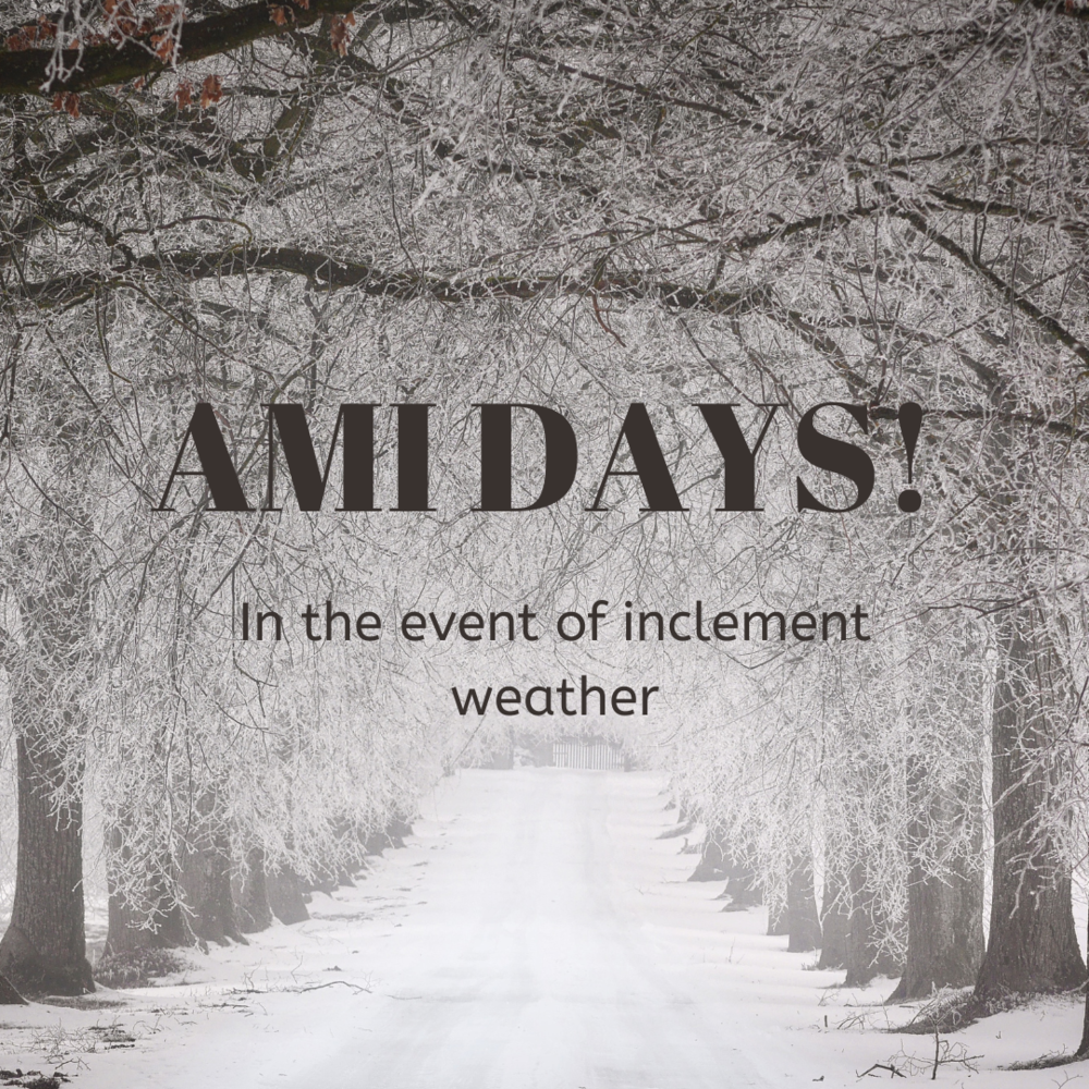 AMI Days - In the event of inclement weather