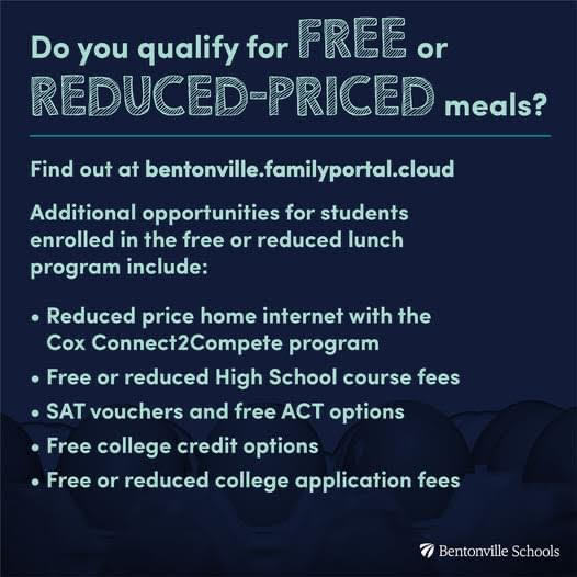 sign up for free and reduced lunch on bentonvillek12.org