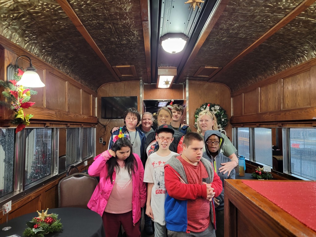 West students riding Polar Express