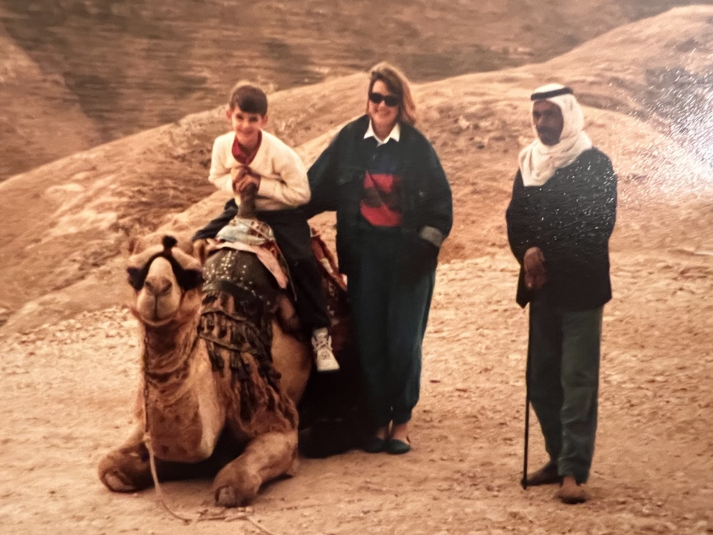 Jeff Waseom on a camel