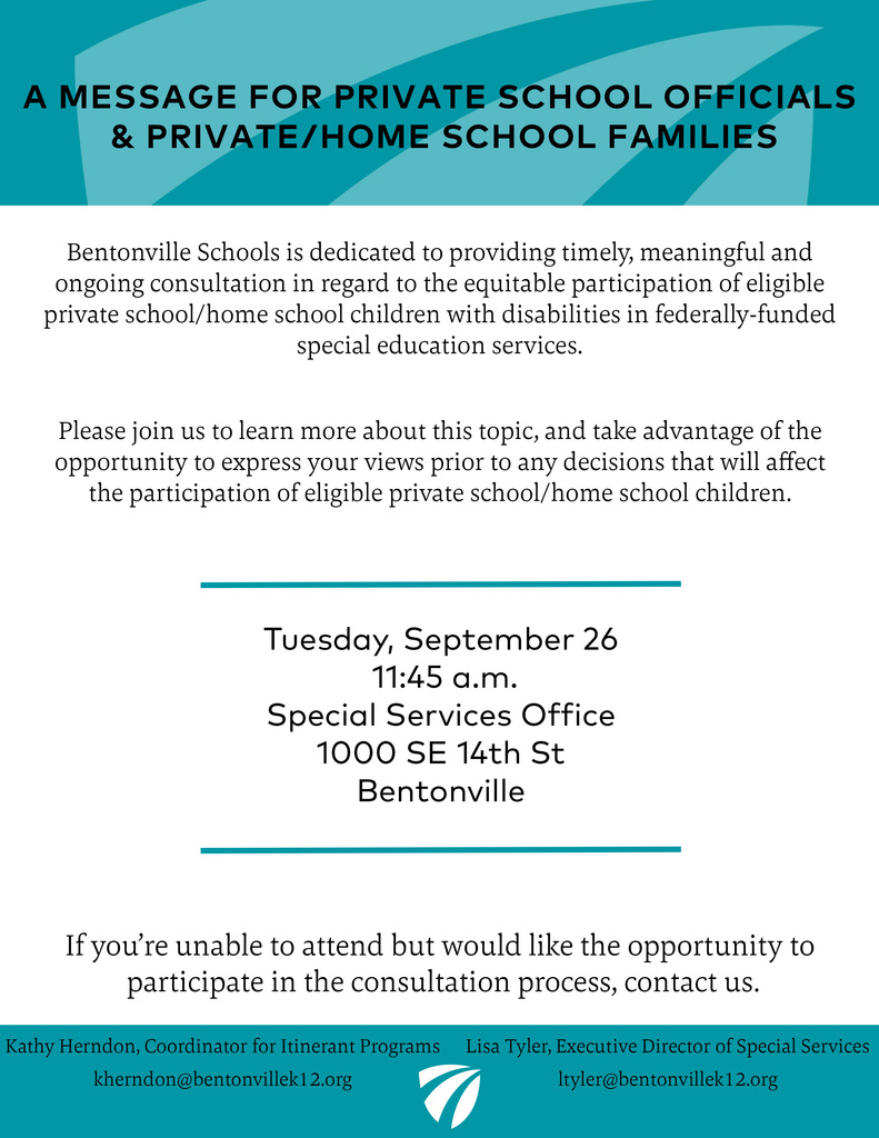 Graphic Regarding Upcoming Meeting on Special Education Services